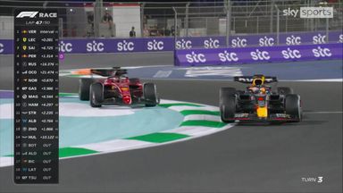 Verstappen passes Leclerc for the lead!