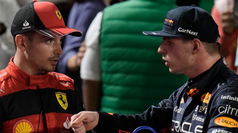 Charles Leclerc and Max Verstappen 