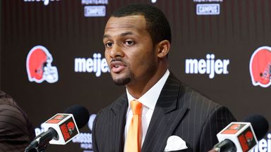 Deshaun Watson denied allegations of sexual misconduct as he was officially unveiled as a Browns player